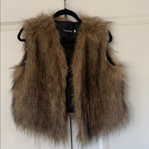 Faux fur vest